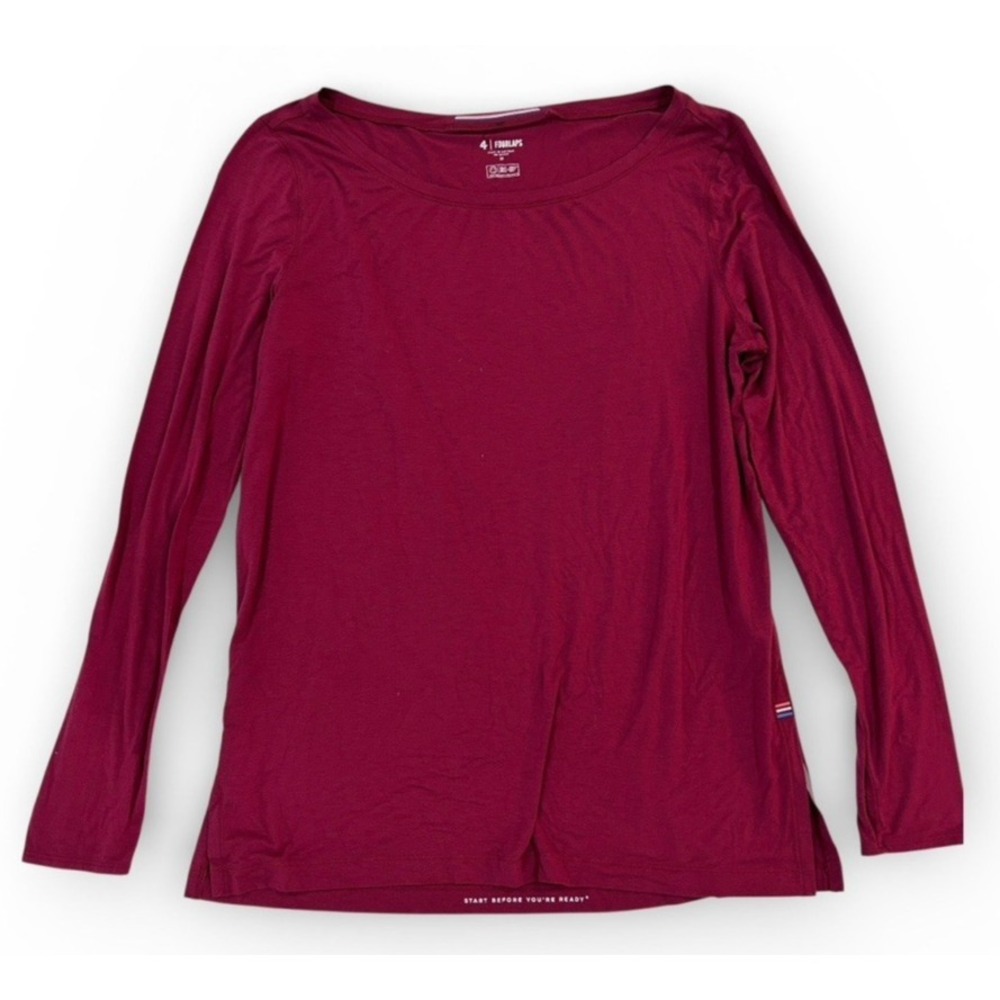 4 Laps Fourlaps Women's‎ Medium Stamina Long Sleeve Tee Quick Dry Red Velvet